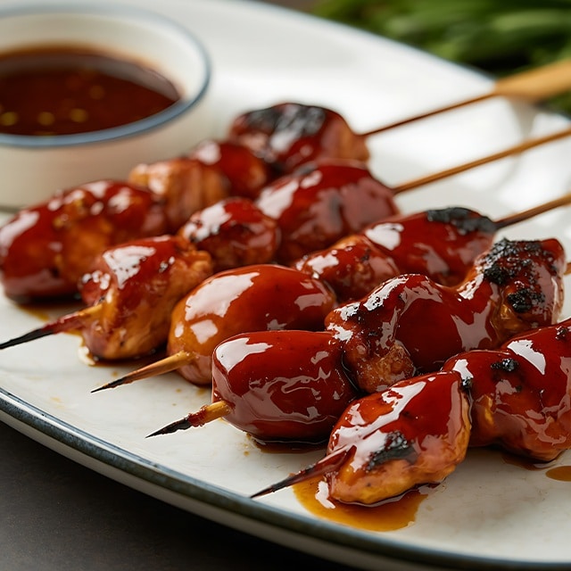 Brochetas de Res con BBQ