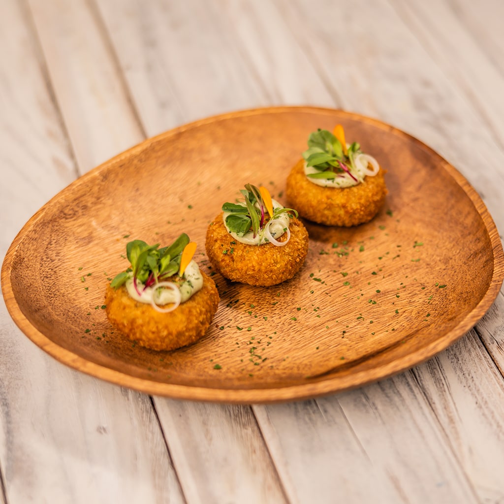 Croqueta verde con mayowasabi Croqueta verde con mayowasabi