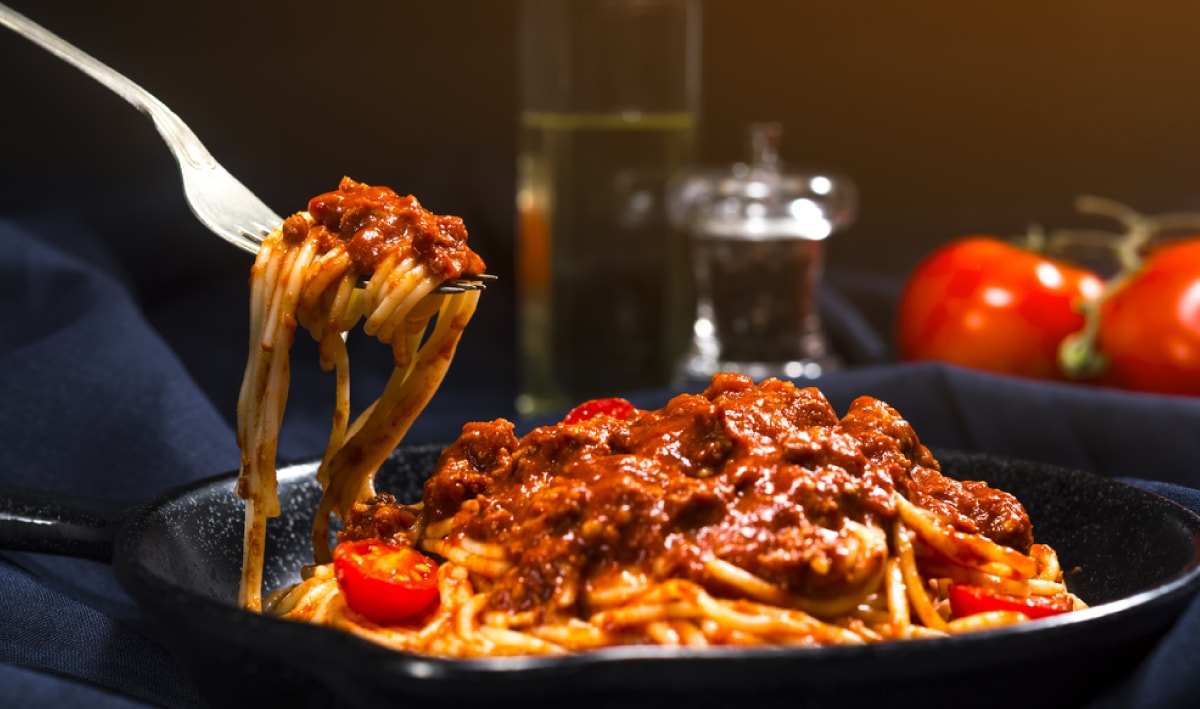 Pasta con salsa boloñesa