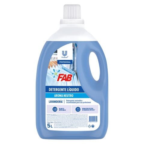 Detergente Líquido FAB PRO 5L - Detergente líquido enzimático de baja espuma con excelente desempeño y rendimiento