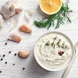 Salsa mayonesa ajos rostizados Salsa mayonesa ajos rostizados