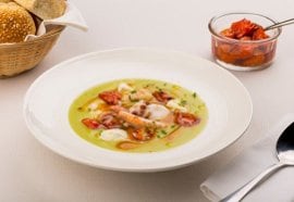PULPO A LA CREMA PESTO		 PULPO A LA CREMA PESTO
