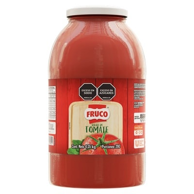 Fruco® Salsa de Tomate Galón 4,35 kg - Fruco® Salsa de Tomate Galón es el auténtico sabor con trozos de tomate y color natural. ¡Pídela ya mismo en la tienda online de UFS!