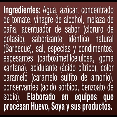 Fruco® Salsa BBQ 4,250Kg - Con salsa BBQ Dulce y Ahumada, puedes satisfacer las necesidades operativas y de sabor, con niveles de dulzor equilibrados. Ideal para aplicaciones frías y calientes, con una textura consistente en diferentes usos, añadiendo sabor a cualquier preparación.