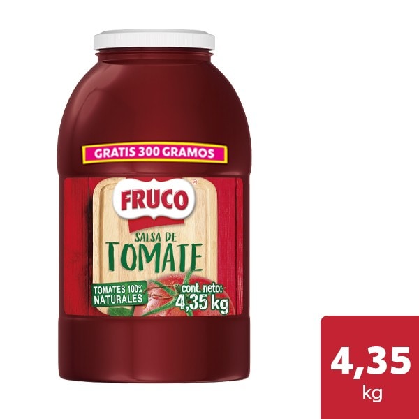 Fruco® Salsa de Tomate Galón / 300 gramos gratis - Fruco® Salsa de Tomate Galón es el auténtico sabor con trozos de tomate y color natural. ¡Pídela ya mismo en la tienda online de UFS!