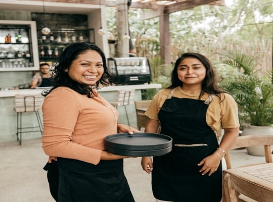 Meseras de restaurante.