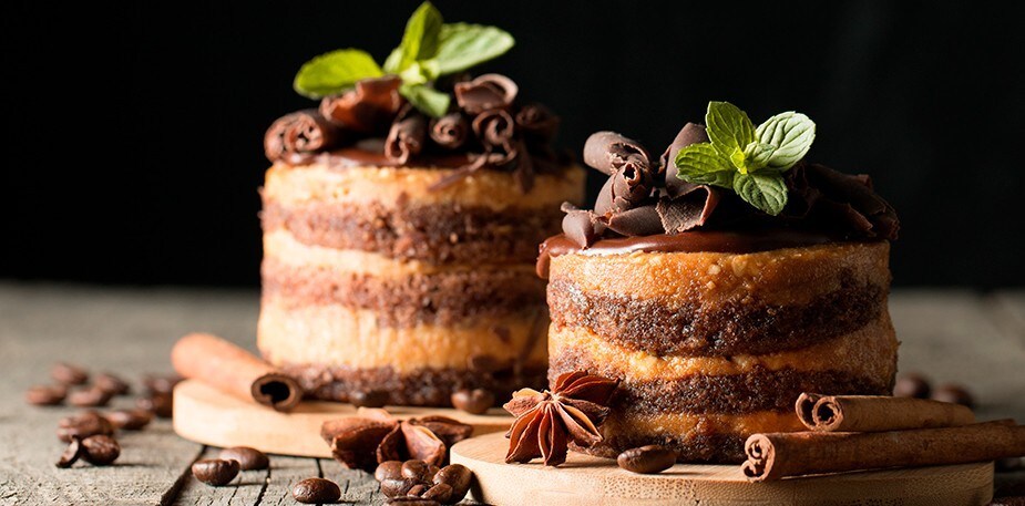 Fotografía para postre de chocolate negro